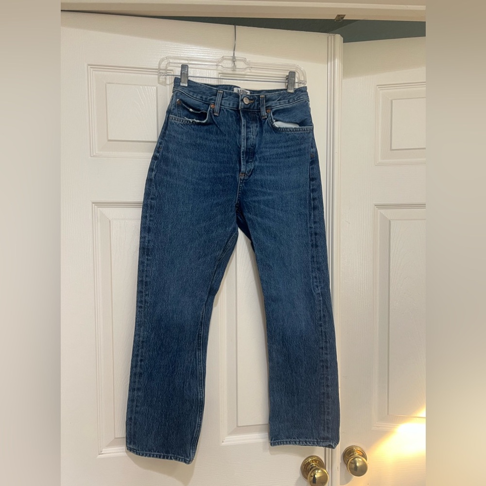 AGOLDE Women Straight Leg Blue Denim Jeans Size 26